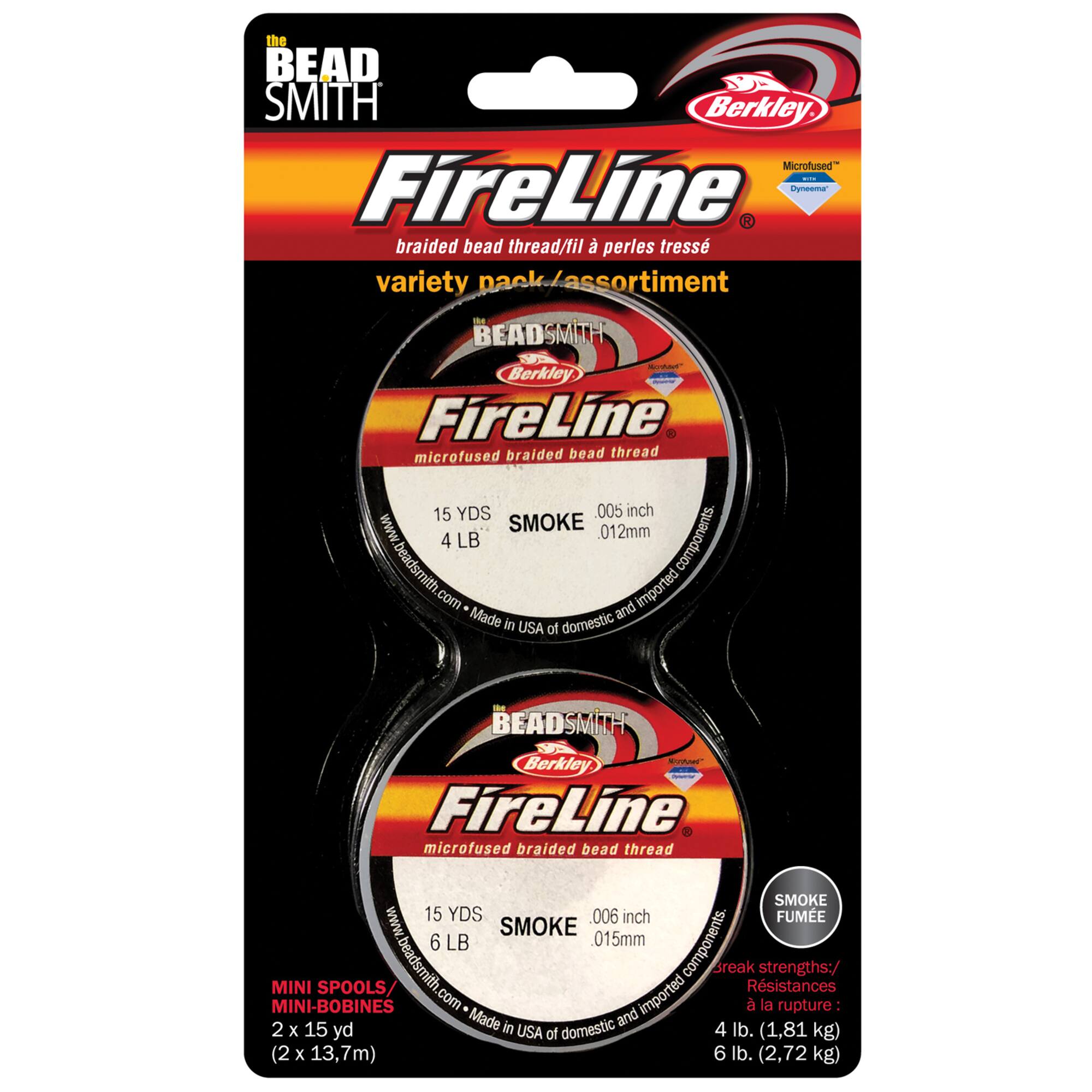 The Beadsmith® Fireline® Braided Bead Thread Set, Smoke